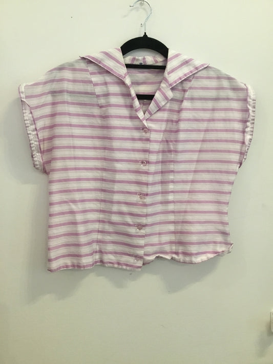 *Judy Bond | Striped Button Up Blouse (M)