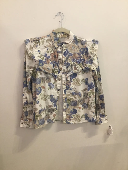*Sezane | Ruffled  Floral Jacket  (34)
