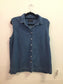 *The apparel workshop | Denim sleeveless button up (XL)
