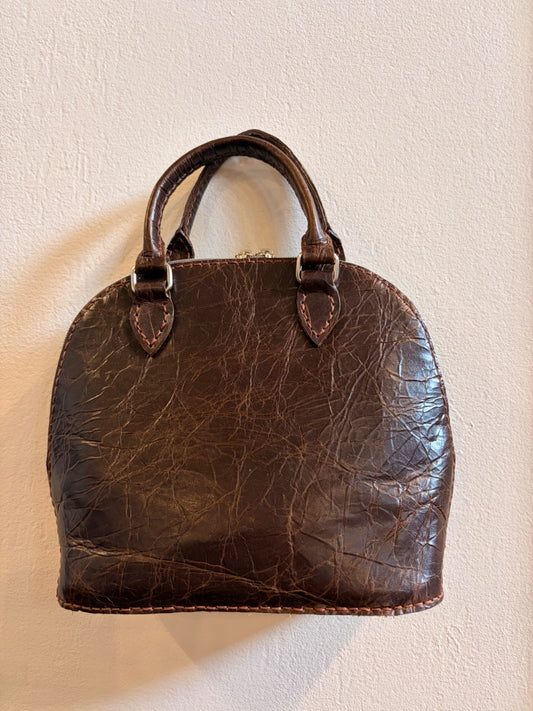 *Handmade Leather | Top Handle Purse (Brown)