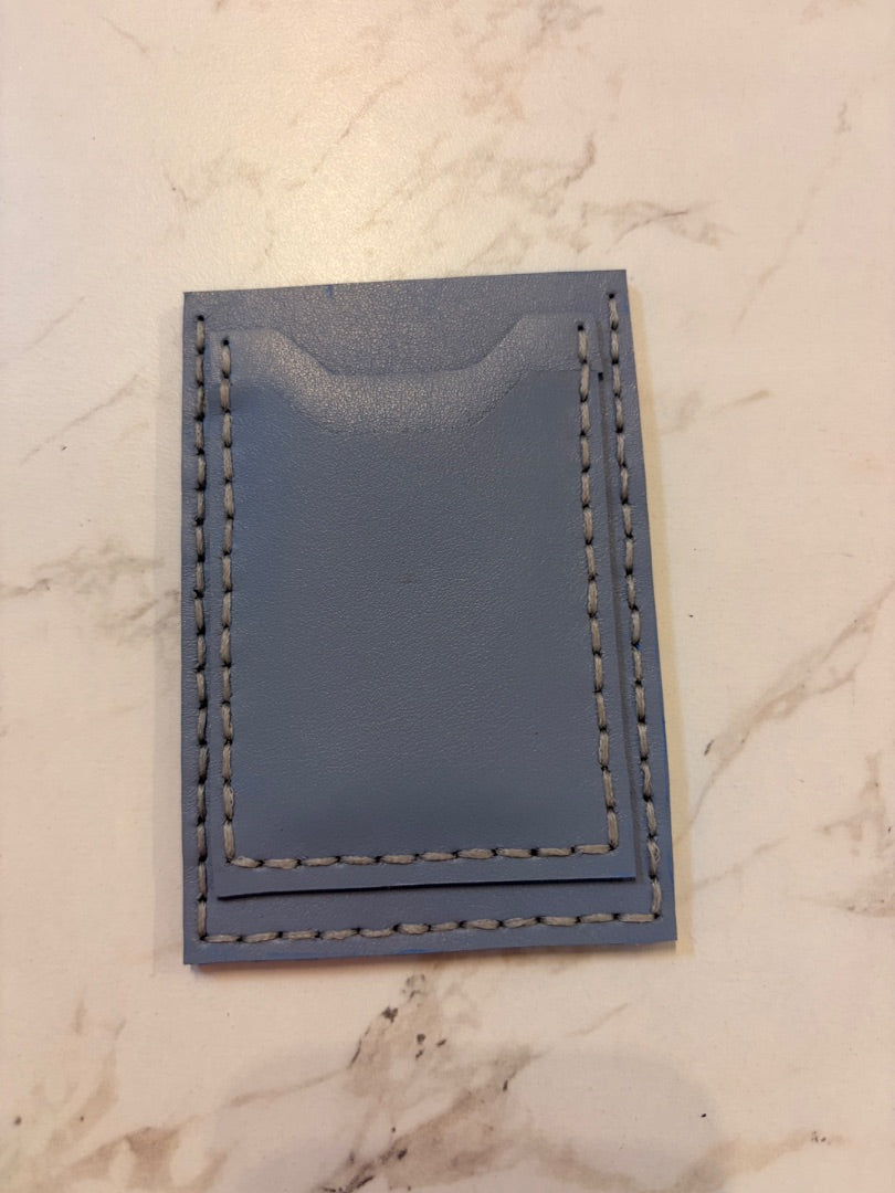 *Handmade Leather | Card Holder (Baby Blue)
