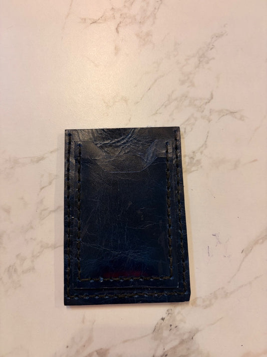 *Handmade Leather | Card Holder (Navy)