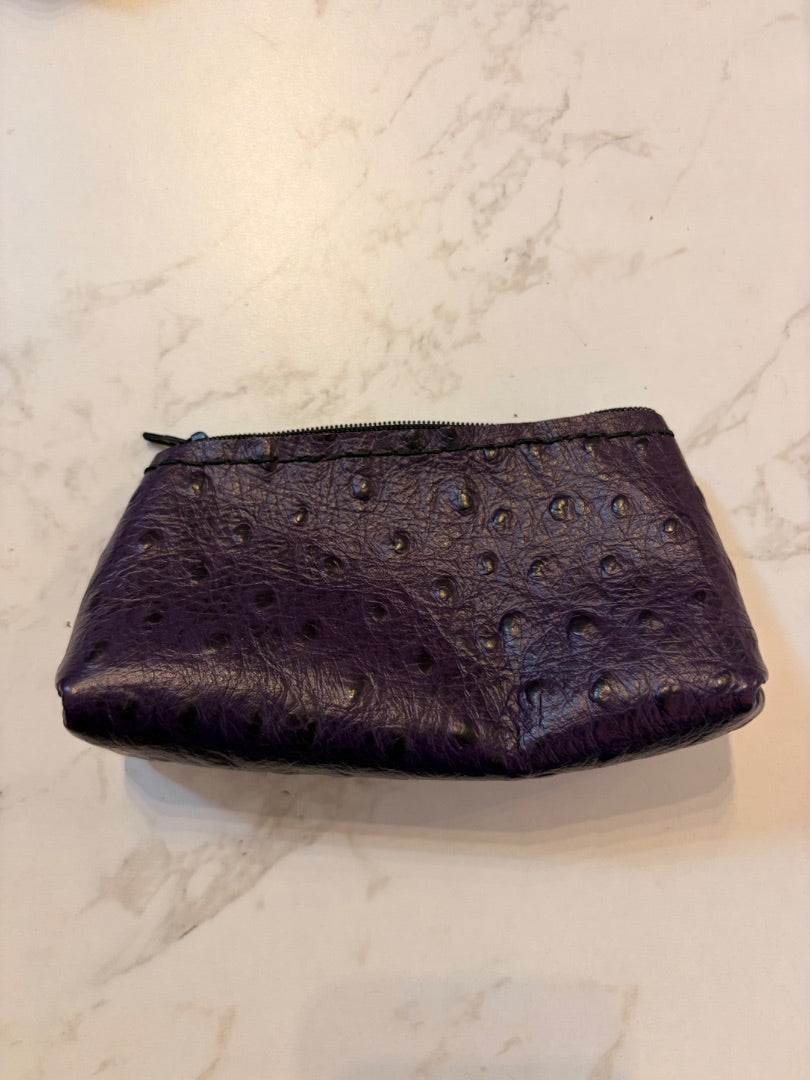 *Handmade Leather | Zip Pouch (Purple)