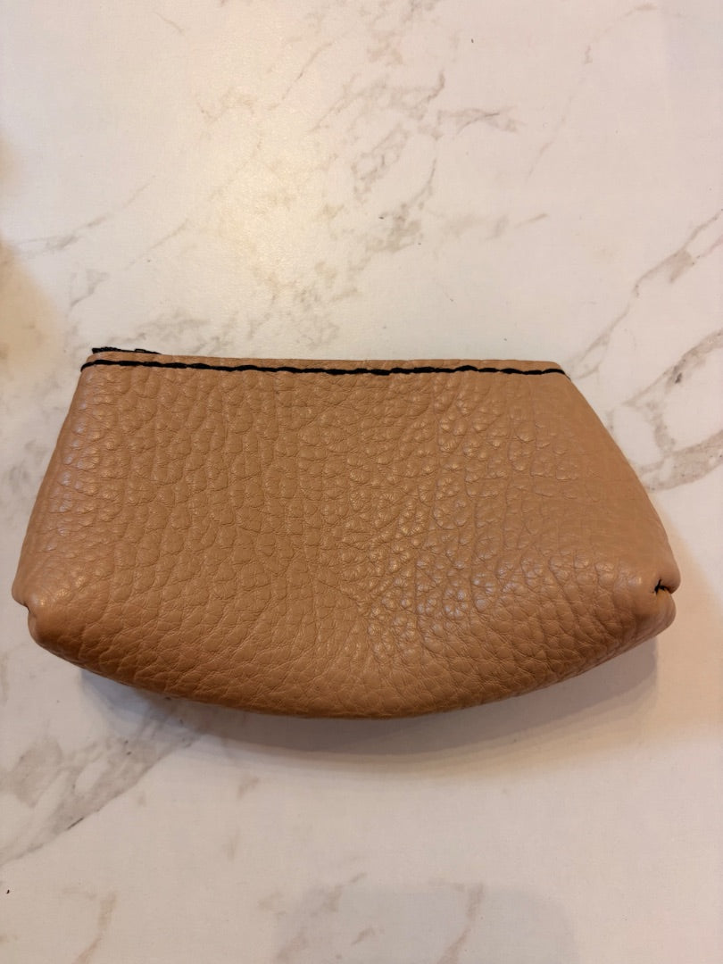 *Handmade Leather | Zip Pouch (Tan Pebbled)