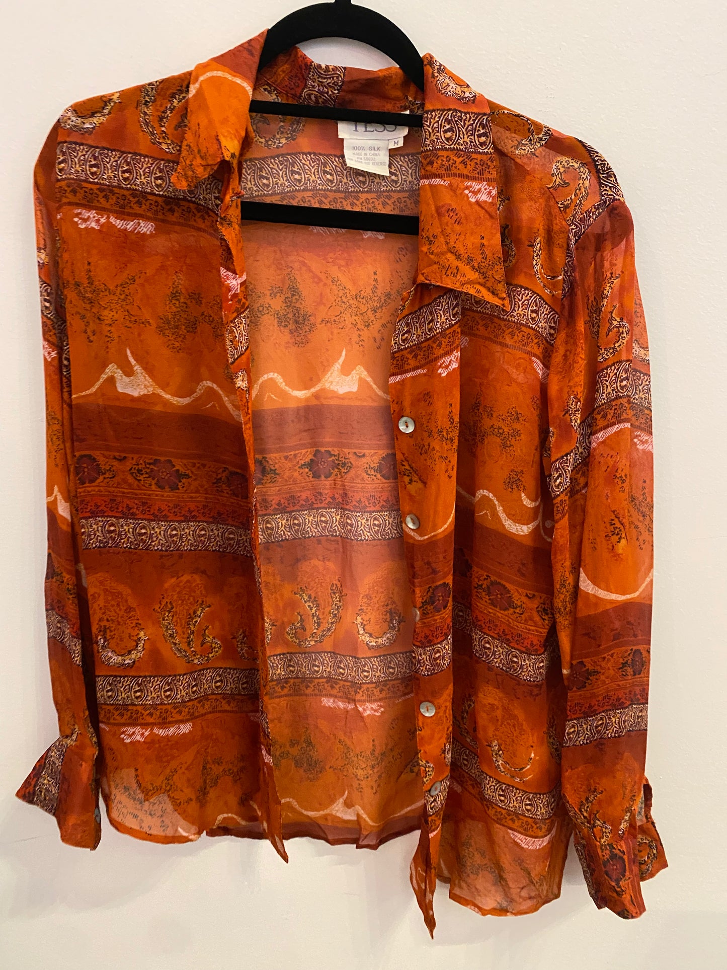 Tess 100% Silk Buttoned Shirt
