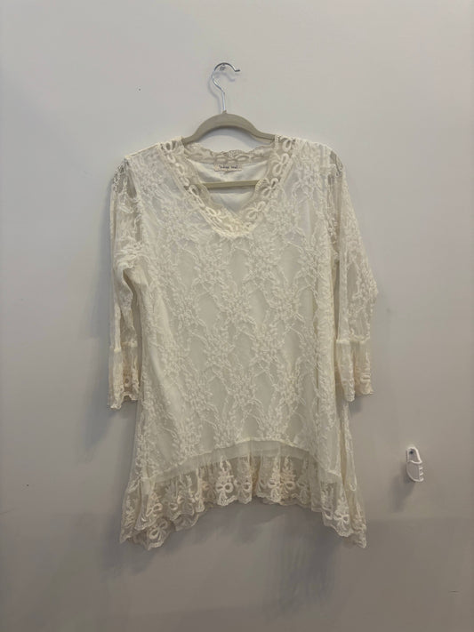 *Indigo Soul | Boho Lace Top (L)