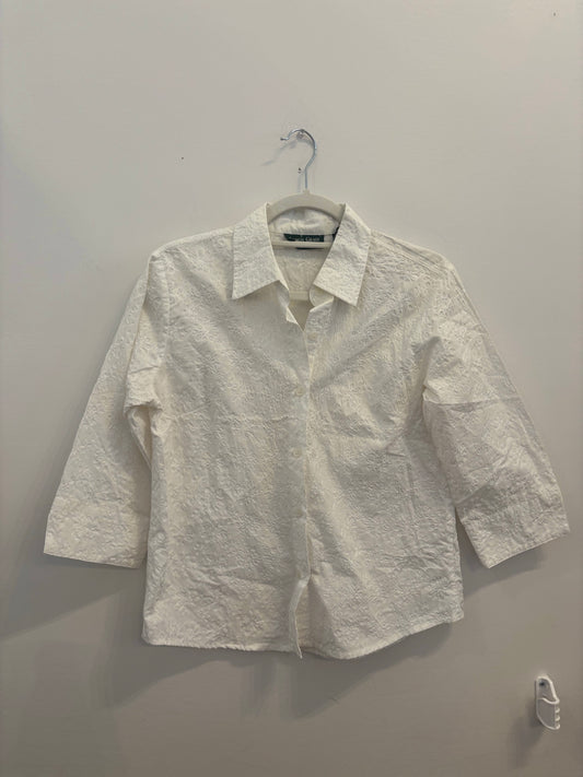 *Lemon Grass | Eyelet Top (M)
