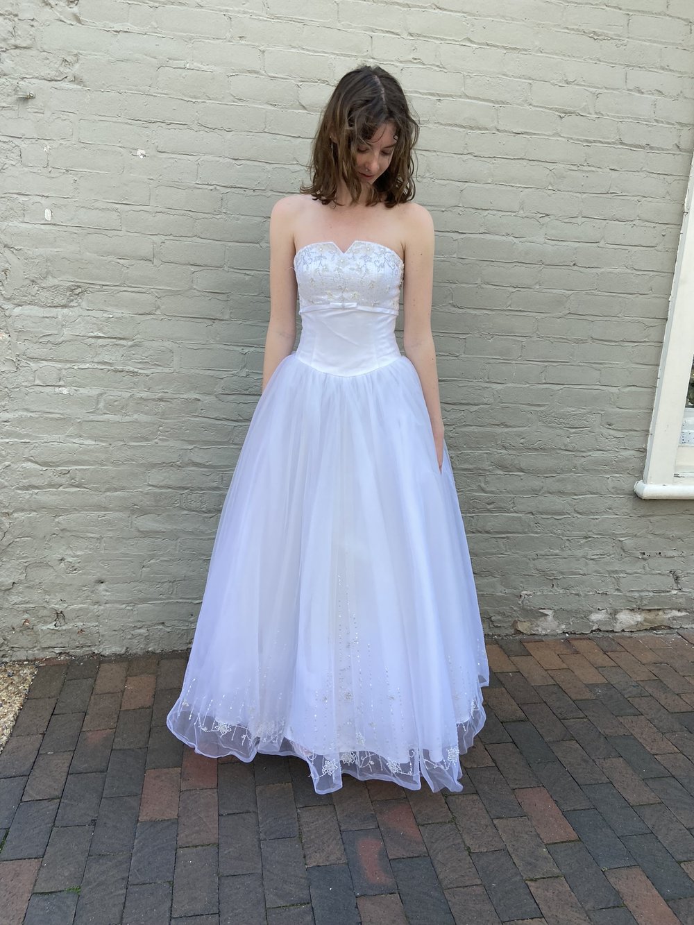 Samantha: 2000s Strapless Ballgown with Tulle Skirt