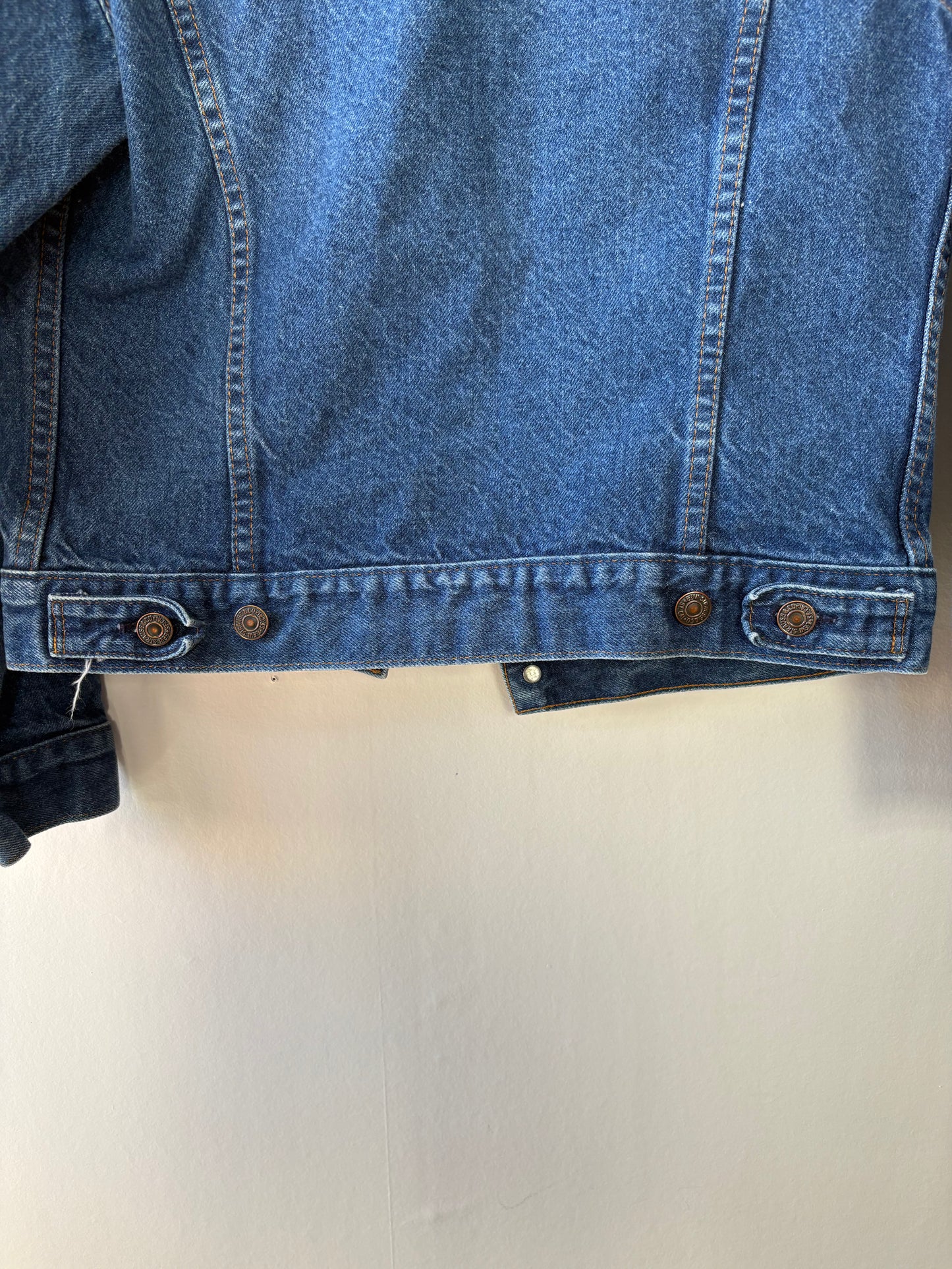 1990s Levi's Fitted Jean Jacket: Dark Wash