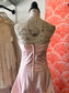 Baby Pink Strapless Bustled Gown (S)