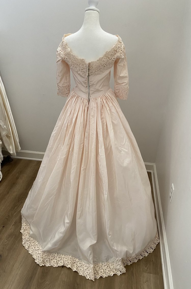 Phyllis: Blush Pink 1960s Ballgown