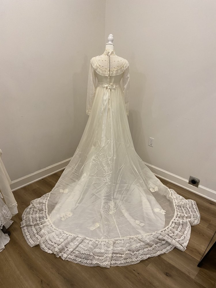 Harley: 1975 Boho Floral Wedding Gown