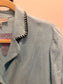Linen Blue Top W/ Black Detailing (L)