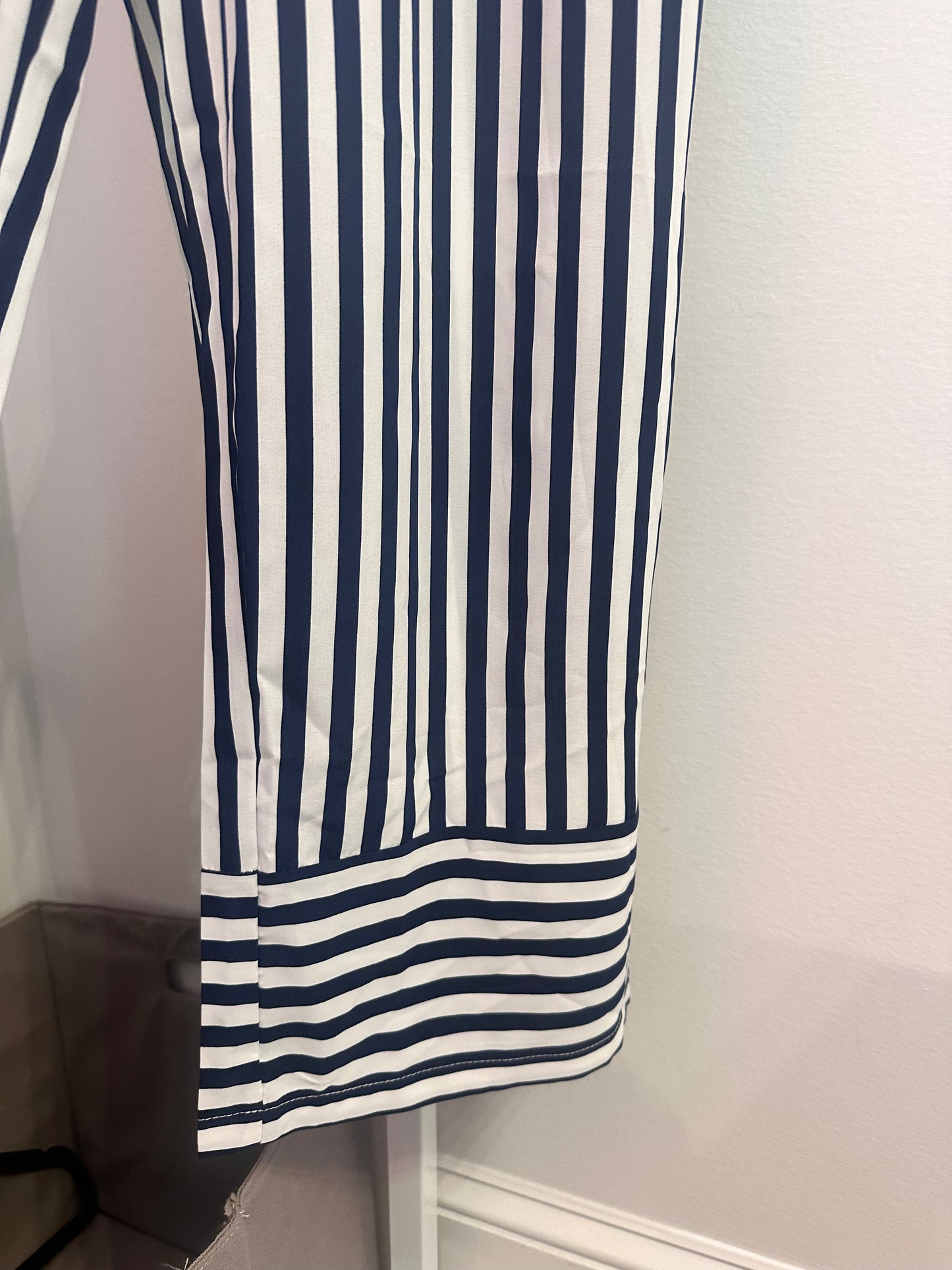 Navy & White Stripe Pants (M)