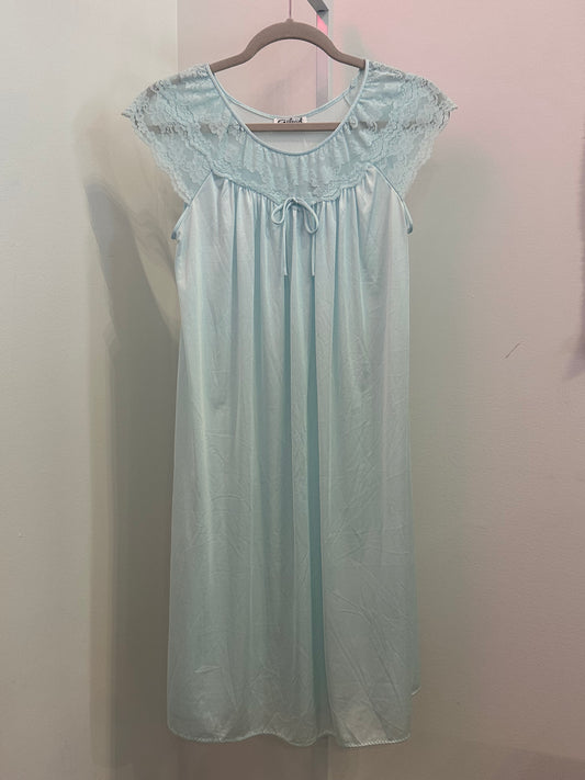 Teal & Lace Slip Nighty (M)
