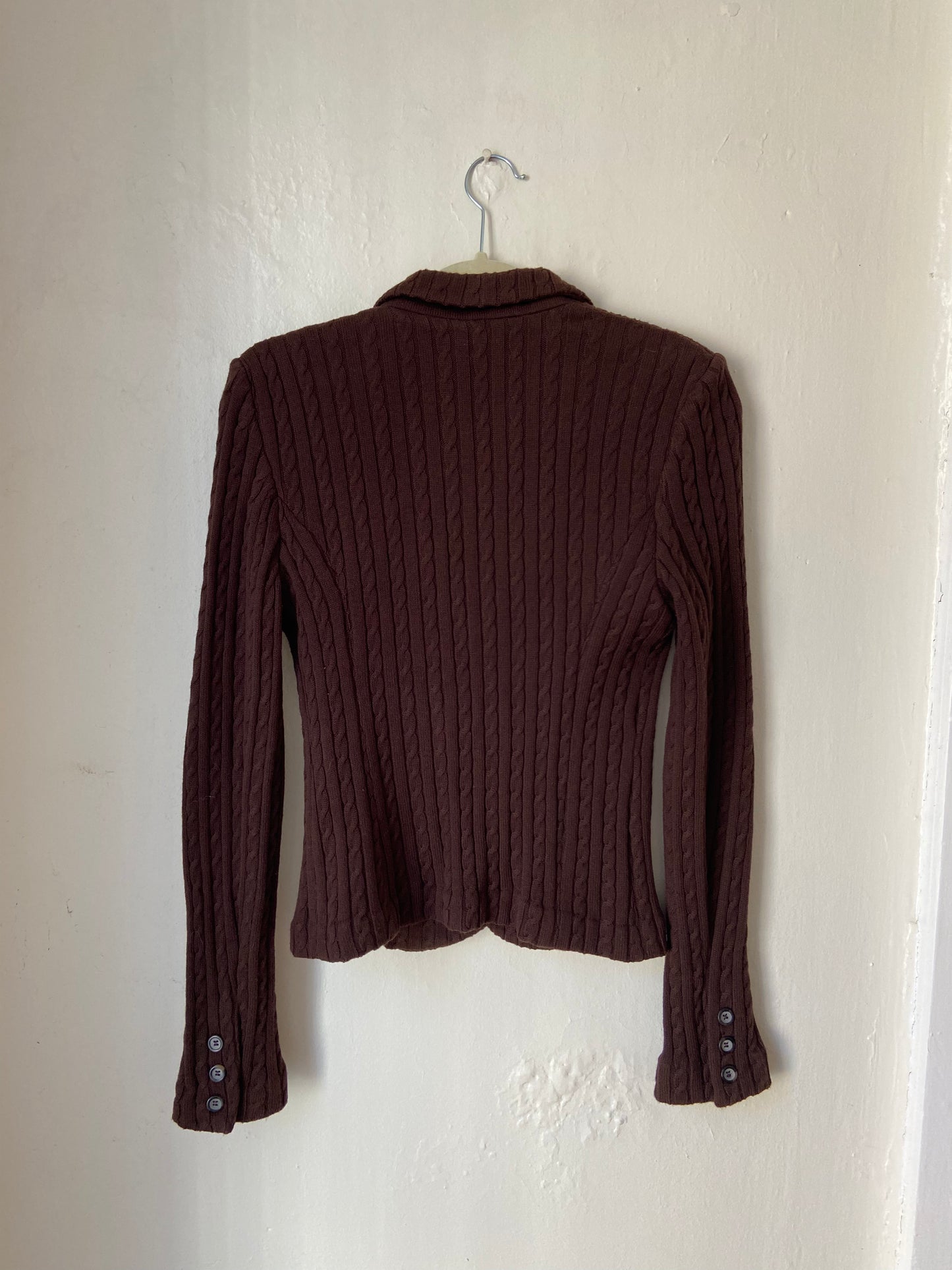 525 America Brown Fitted Cardigan (M)