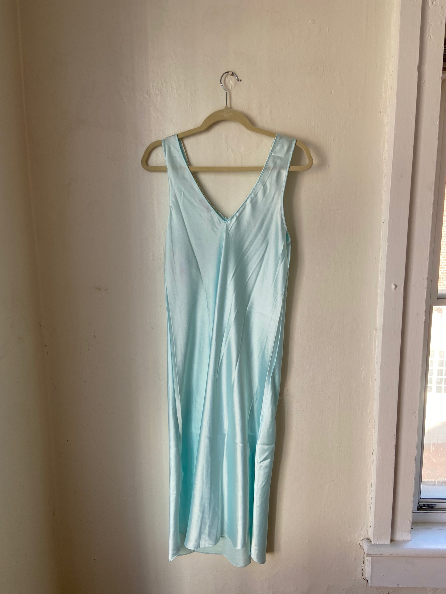 VTG Aqua Slip Dress - NWT