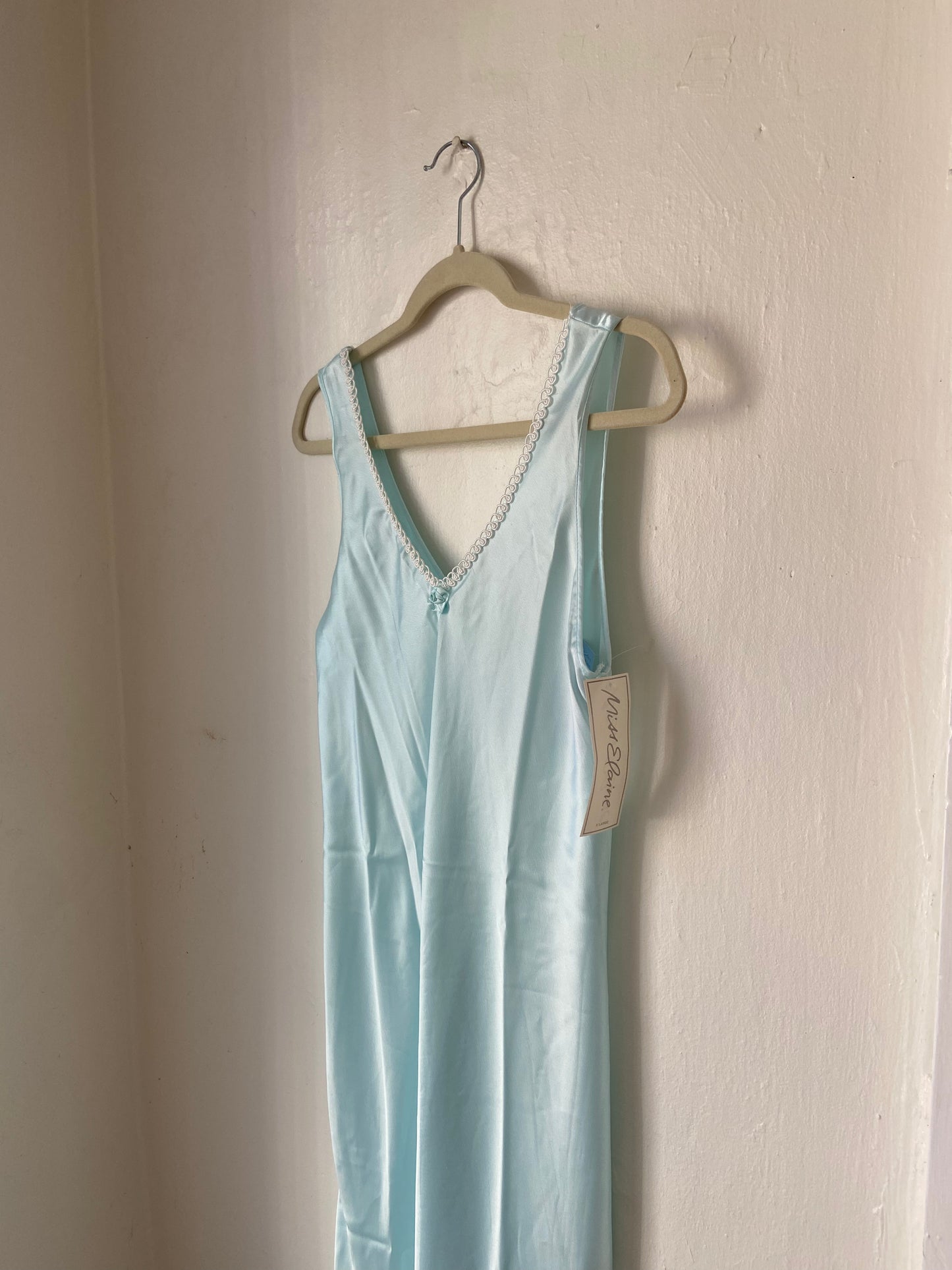 VTG Aqua Slip Dress - NWT