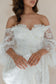 Riley: Boho Lace Off-the-Shoulder Wedding Dress