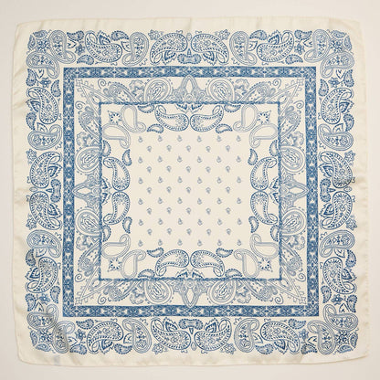 Silk Texture Paisley Bandana Square Scarf for Men & Women