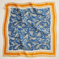 Retro Paisley Silk-Feel Square Scarf for Timeless Look