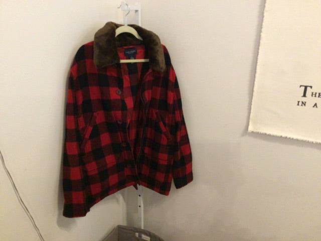 Daniel Cremieux | Red Buffalo Plaid Coat (L)