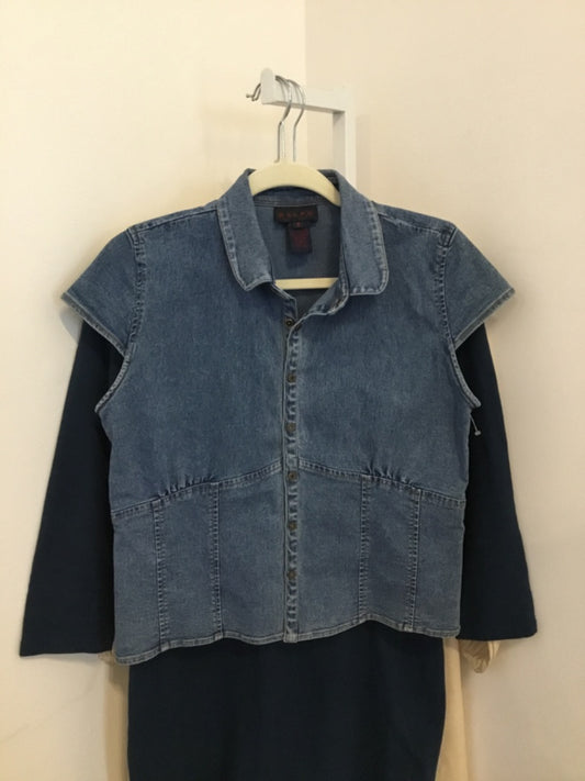 *Ralph Lauren | Blue Fitted Denim Top (M)