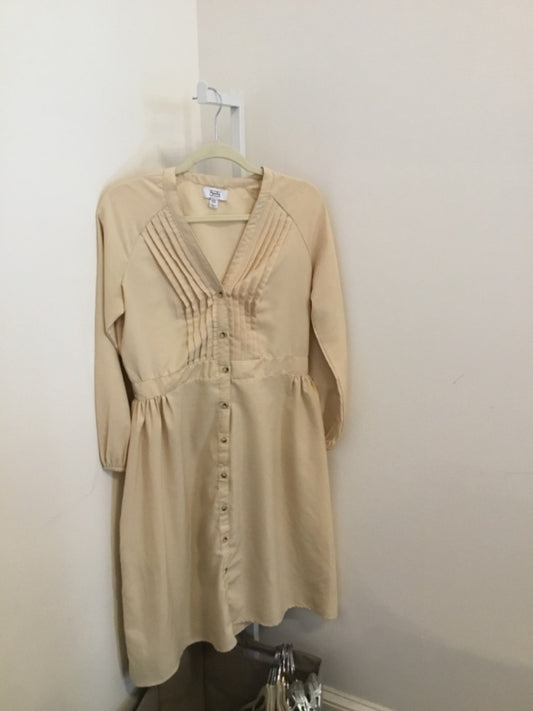 *Myra Bag | Tan Midi Pleated Dress (M)