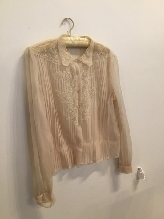 *VTG | Sheer & Lace Blouse (M)