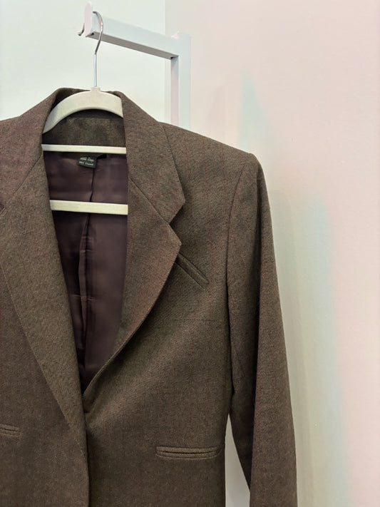 *No Label | Brown Suit Jacket (S)