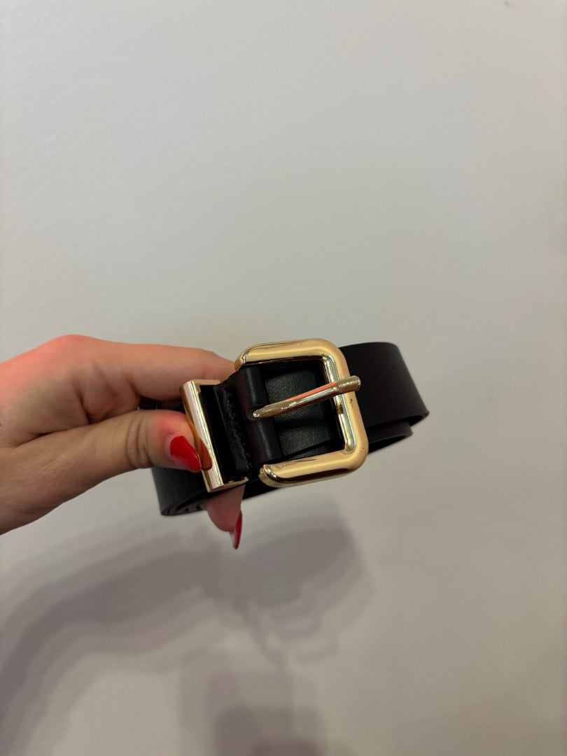 *H&M | Belt, Gold Buckle (M)