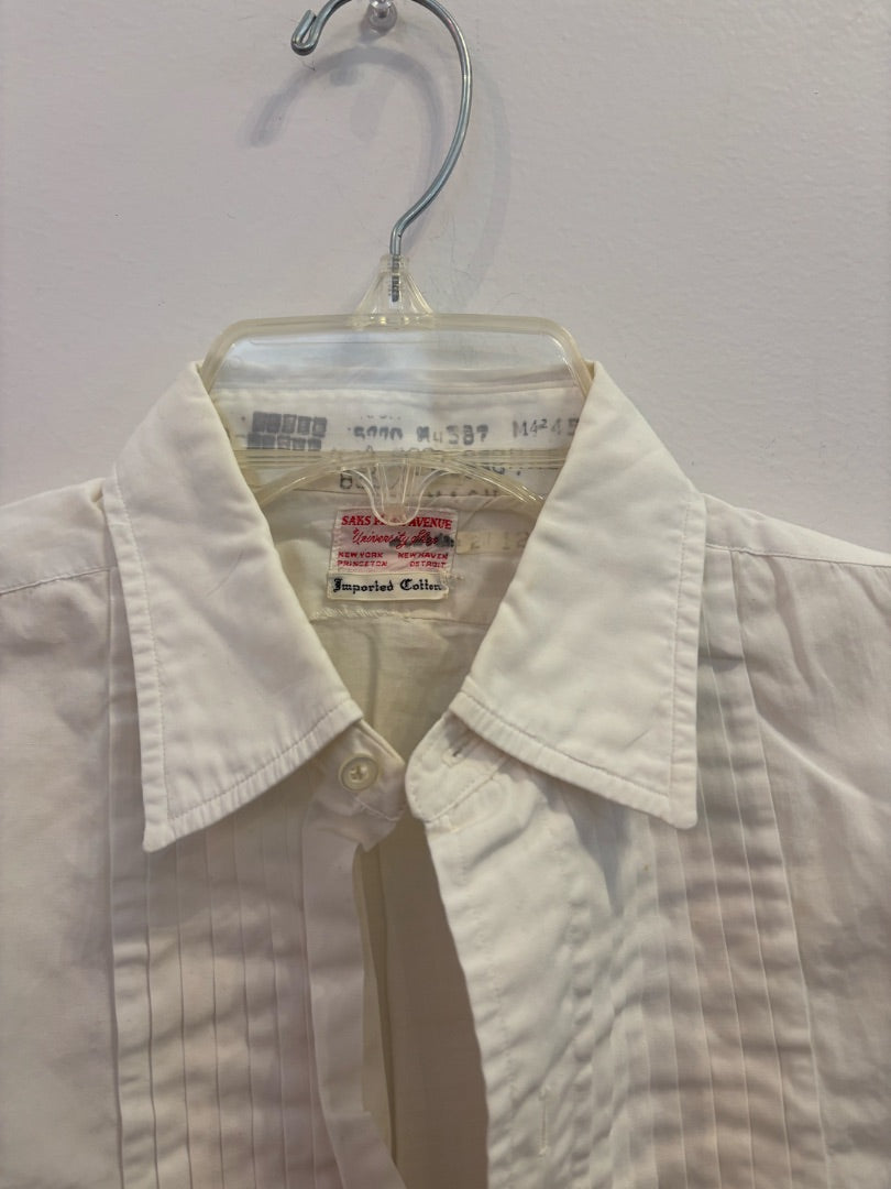 *Saks Fifth Ave | Tuxedo Shirt (M)