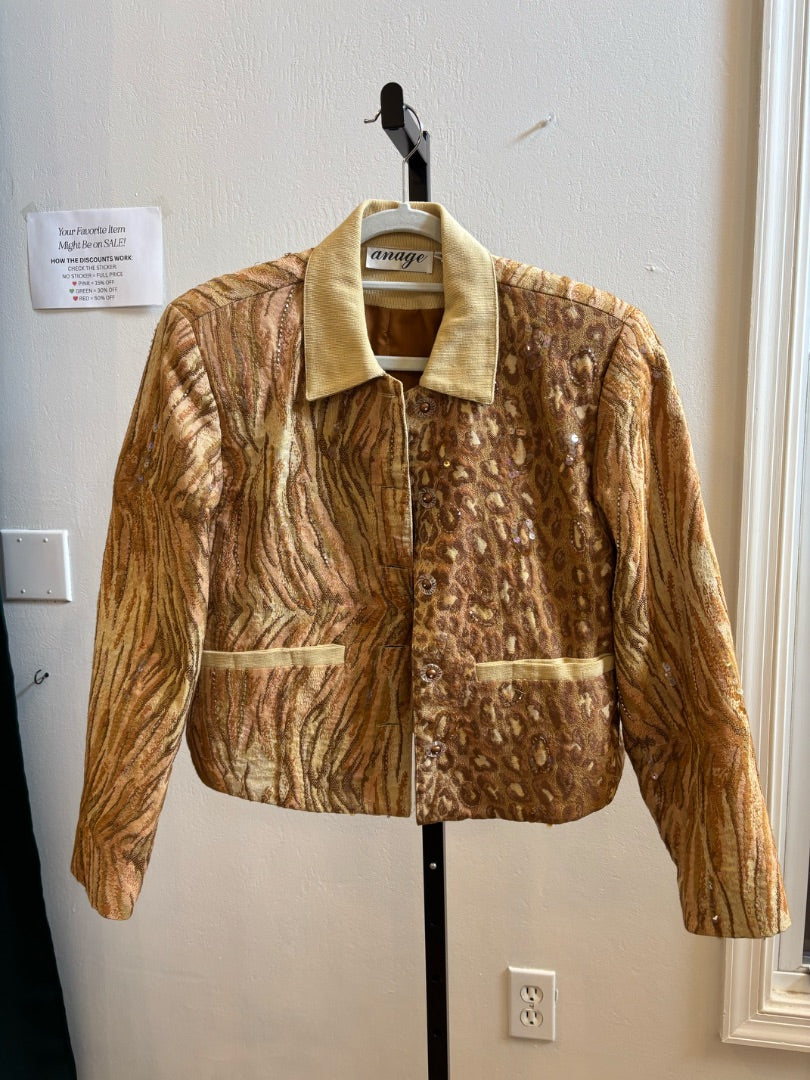 *anage | Animal Print Jacket (M)