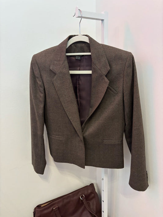 *No Label | Brown Suit Jacket (S)