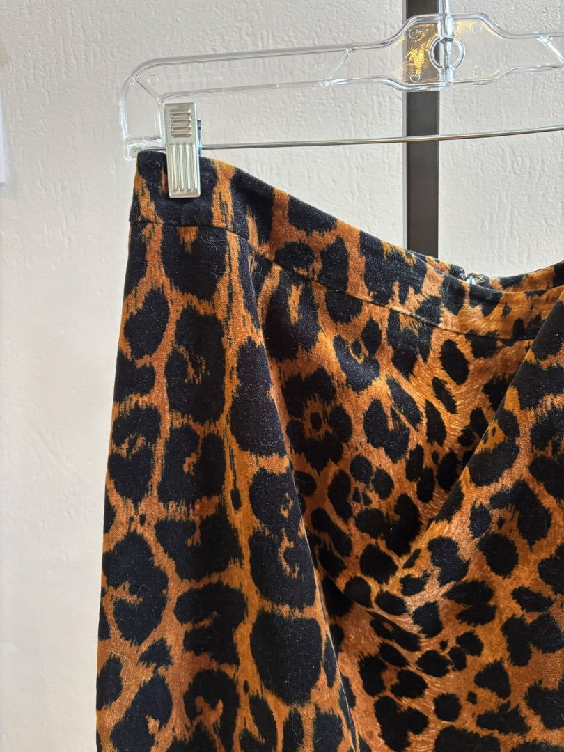 *Talbots | Velvet Leopard Skirt (12)