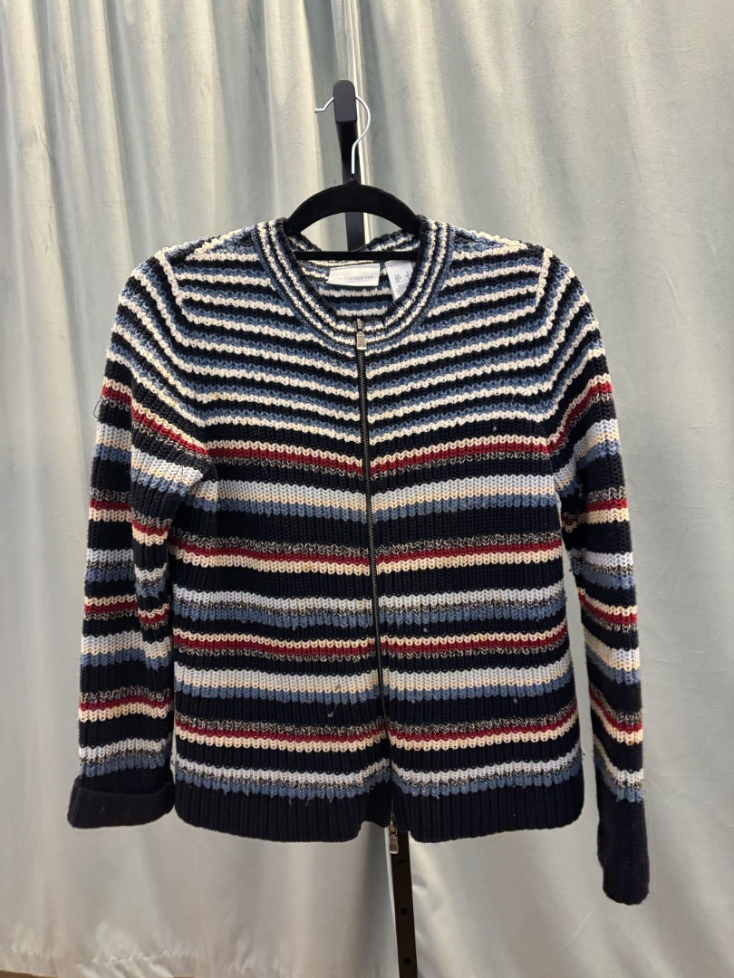 *Liz Claiborne | Striped Zip Sweater (S)
