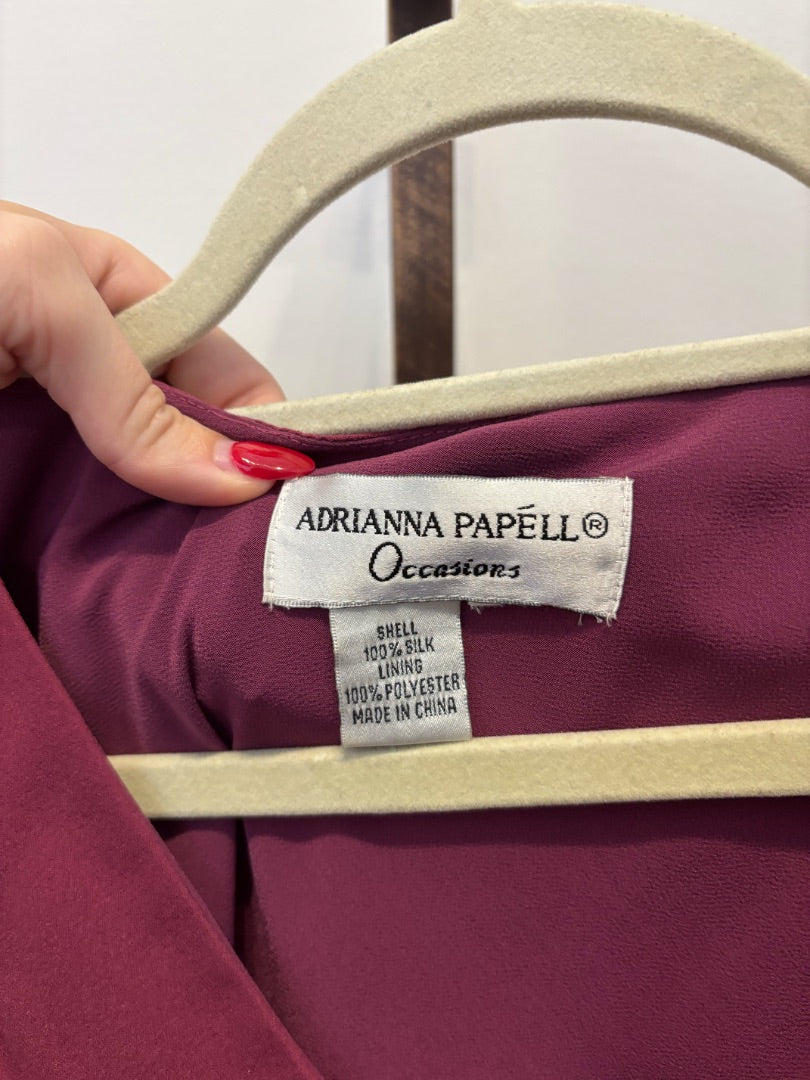 *Adrianna Papell | Silk Dress (M)