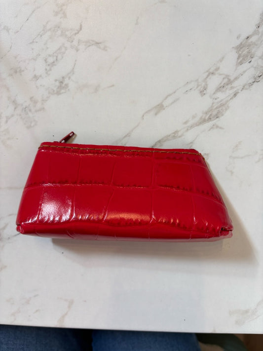 *Handmade Leather | Zip Pouch (Red)