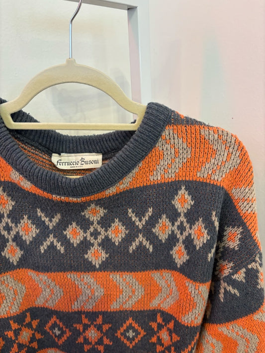 *Ferruccio Busoni | 1970s Pattern Sweater (M/L)