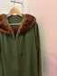 *VTG | Wool Coat, Fur Collar (S)