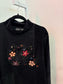*ERIKA | Floral Black Top (L)