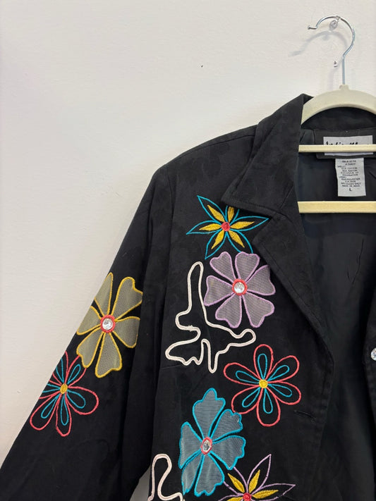 *Indigo Moon | Floral Jacket (L)
